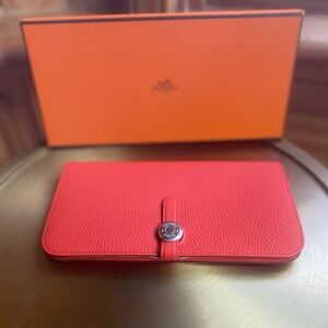Hermès Red Leather Wallet
